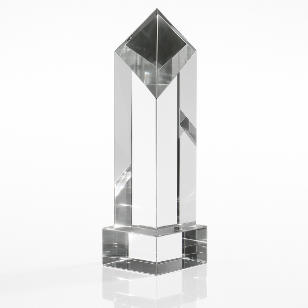 Engraved Optical Crystal Diamond Award, 23cm