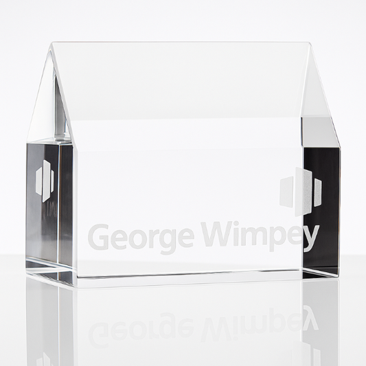 Engraved Optical Crystal House