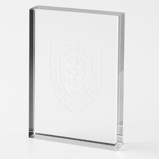 Engraved Optical Crystal Rectangular Paperweight