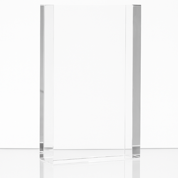 Engraved Deep Optical Crystal Rectangle Award, 17cm x 10cm