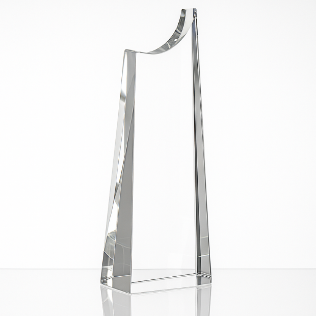Engraved Optical Crystal Summit Award, 24cm