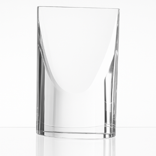 Engraved Optical Crystal Majestic Oval Column Award, 14cm