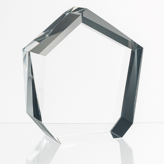 Engraved Optical Crystal Apex Iceberg Award, 14cm