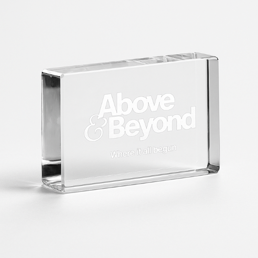Engraved Optical Crystal Stand Up Rectangle Paperweight