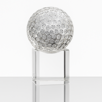 Engraved Optical Crystal Golf Ball Paperweight