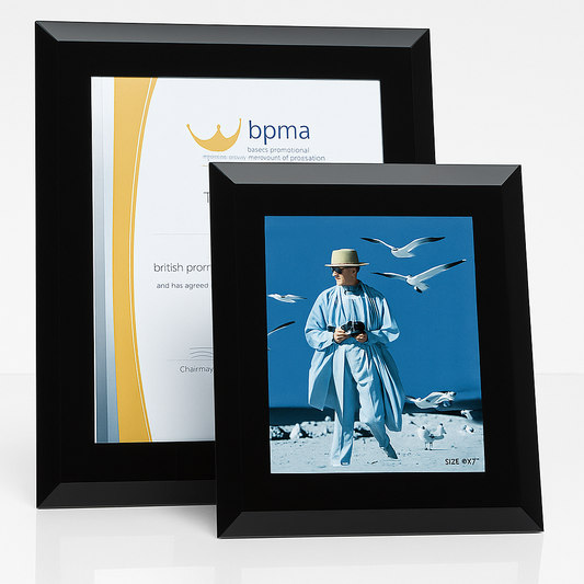 Engraved Black Surround Glass Frame for A4 Photo or Certificate