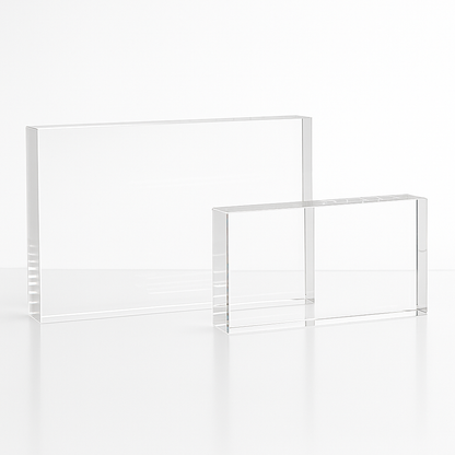 Engraved Optical Crystal Rectangle Award, Portrait or Landscape, 7.5cm x 12.5cm
