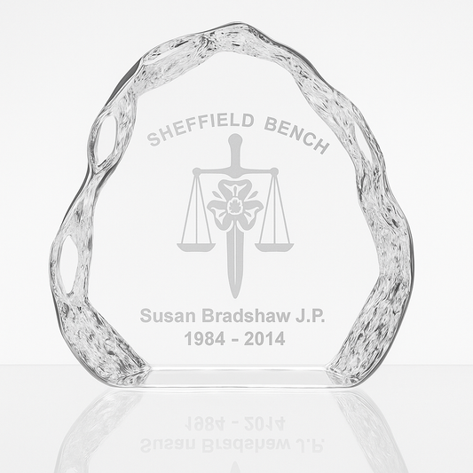 Engraved Optical Crystal Vertical Ice Block Award