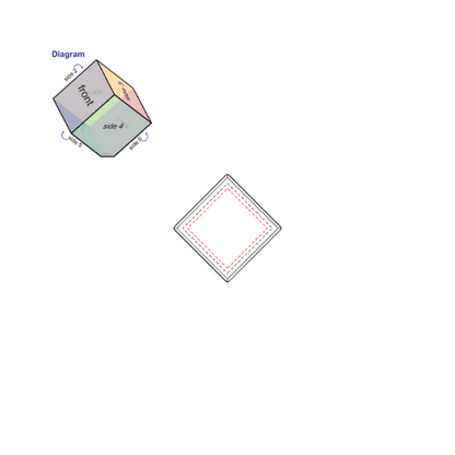 Engraved optical crystal bevelled cube award, 4cm